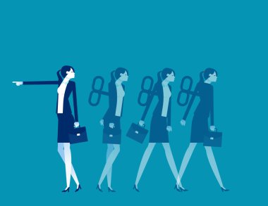 İşletme lideri farklı bir yol izler. İş vektör biçimi