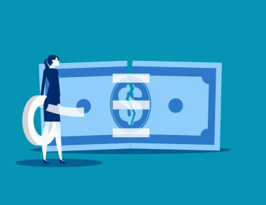 Hasarlı banknotu yapıştırmak için bant kullan
