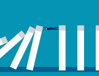 Dominolar düşen çubuk grafiği ekonomik krizi gösteriyor