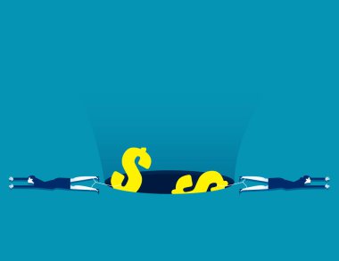 Delik, iş adamlarının parasını çekiyor.