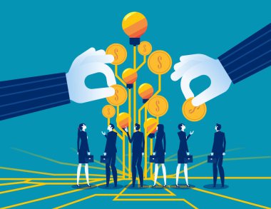 İş adamları yatırımlarından para kazanıyor. Fikir ya da ampul ağacı