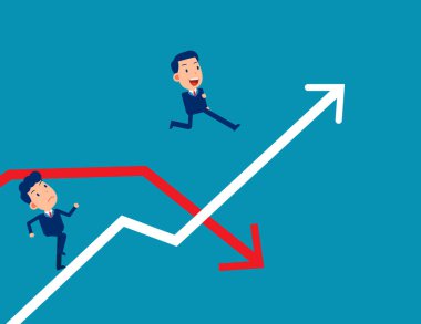 Ortak atlaması ok grafiğini geçti. Küçük iş biçimi vektörü