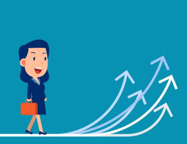 Bir sürü iş fırsatı. İş adamı ok istikametinde yürüyor