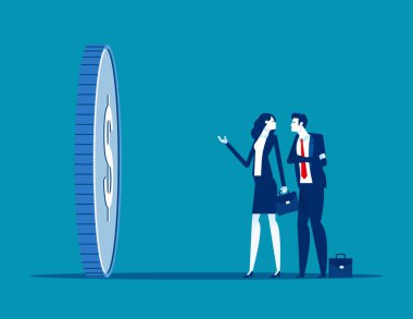 Analiz karı. İş adamları toplanıp mali konular hakkında konuşuyorlar.