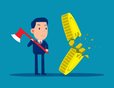 Bozuk parayı baltayla kesip kırdım. Finansal çatlak kavramı