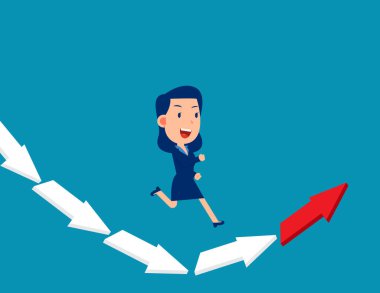 Düşen oktan yükselen oka atlayan kişi