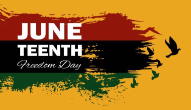 Juneteenth Emancipation Day, Fist raise up breaking chain. clipart