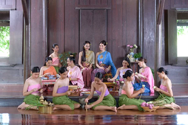 Portrait Thai Model Thai Period Costume — Stock Photo, Image