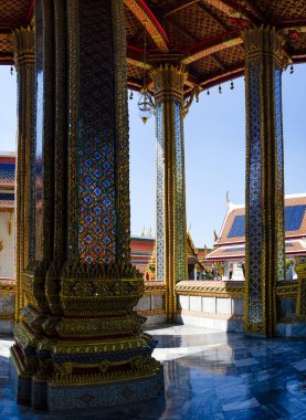 Wat Phra Kaew, Chao Phraya Nehri kıyısında, Bangkok, Tayland
