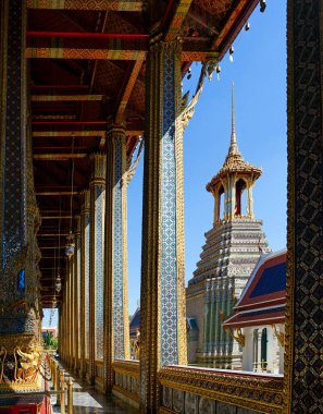 Wat Phra Kaew, Chao Phraya Nehri kıyısında, Bangkok, Tayland