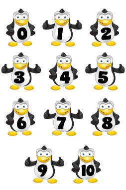 Penguen numaraları karakter - orijinal
