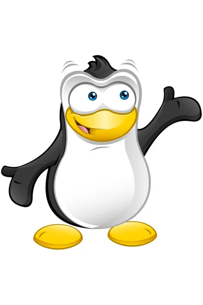 Pinguïn stripfiguur — Stockvector