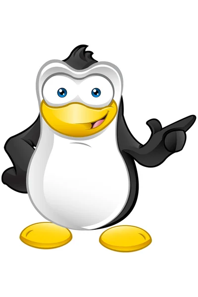 Pinguïn stripfiguur — Stockvector