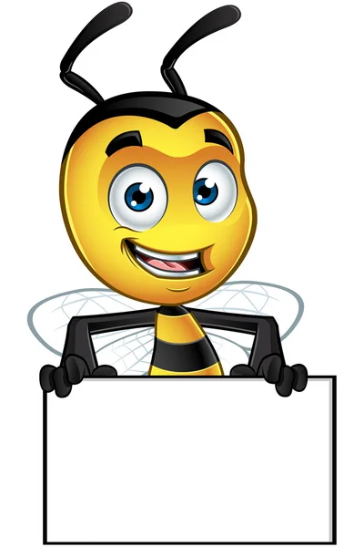 Little Bee Character — Stock Vector