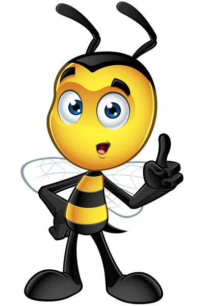 Little Bee Character — Stock Vector