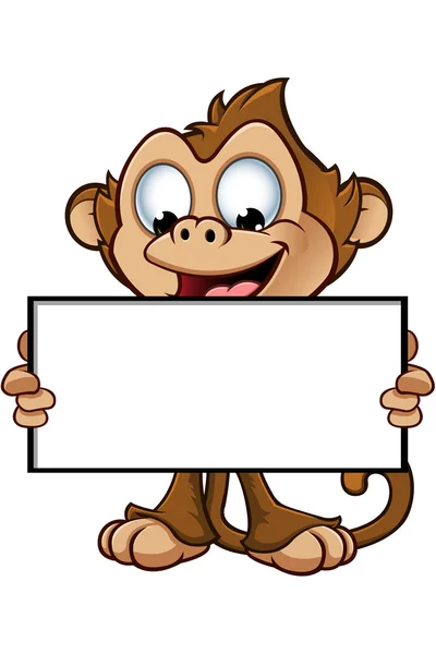 Bezczelny małpa znak — Wektor stockowy