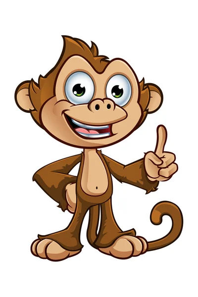 Caráter de macaco atrevido —  Vetores de Stock