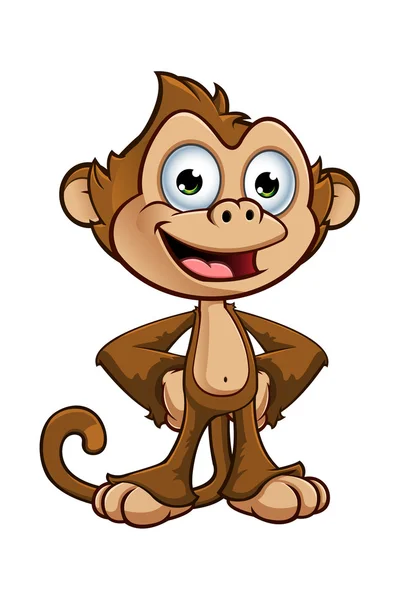 Cheeky Monkey Character — Stock Vector