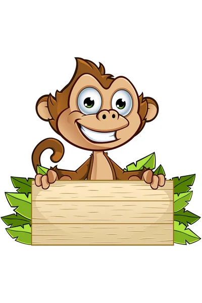 Cheeky Monkey Character — Stock Vector