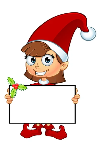 Postava Elf dívka v červené barvě — Stockový vektor
