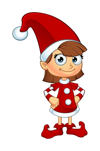 Kız Elf karakter kırmızı