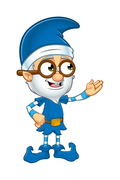 Παλιά Elf χαρακτήρα με μπλε χρώμα — Διανυσματικό Αρχείο