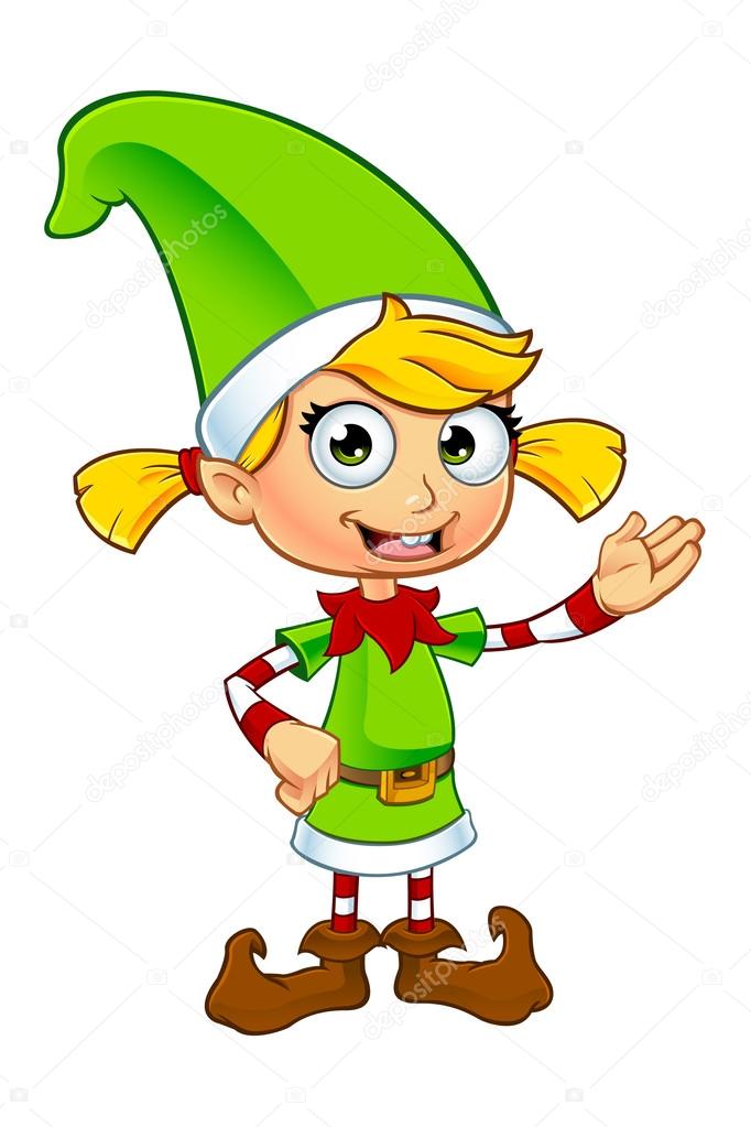 Girl Elf Character In Green