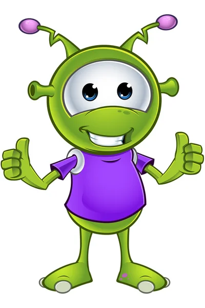 Little Green Alien — Stock Vector