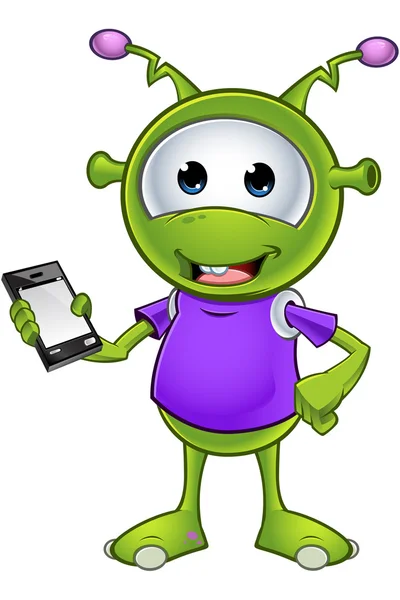 Little Green Alien — Stock Vector