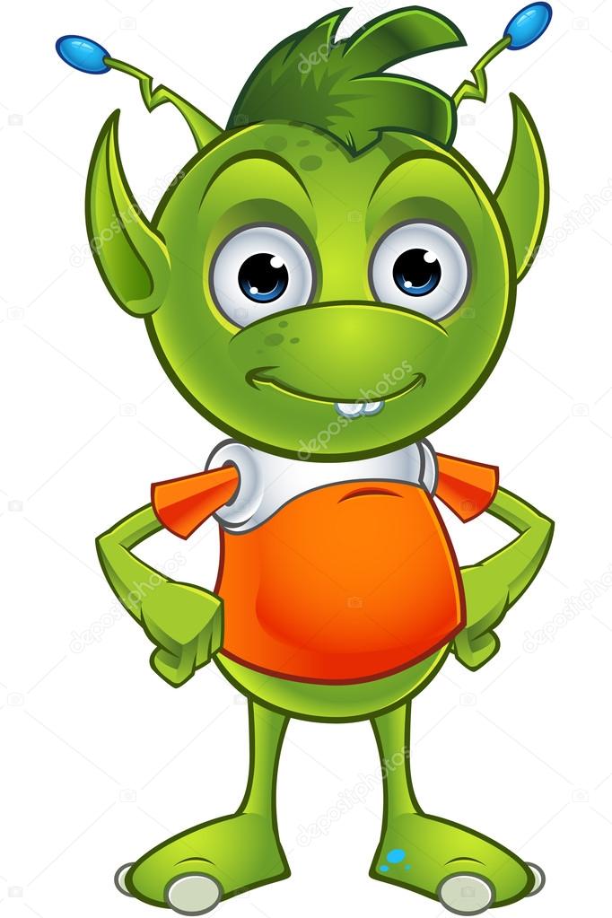 Pointy Eared Alien Character Stock Vector Image by ©npr1977 #62191595