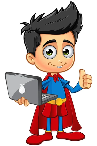 Super Boy Character — Stock Vector