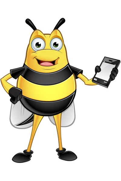 Chubby Bee personaggio — Vettoriale Stock