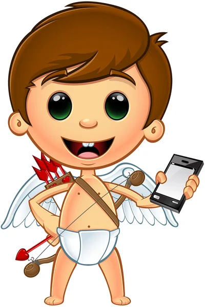 Petit personnage de Cupidon — Image vectorielle
