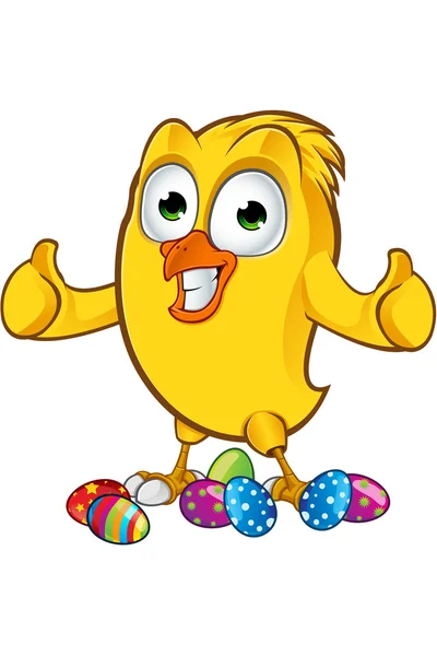 Easter Chick Character — Stock Vector