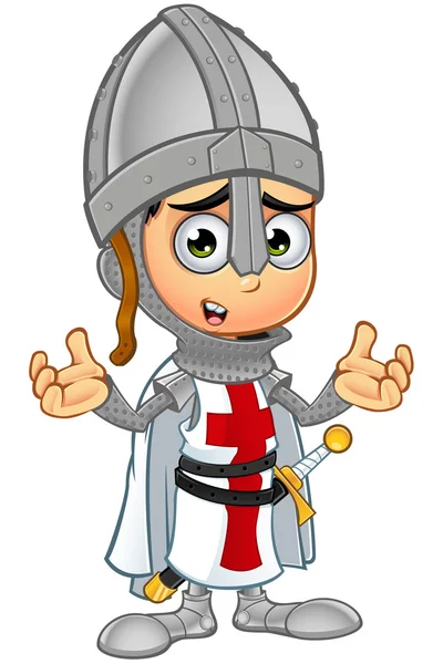 St. George çocuk Knight Character — Stok Vektör