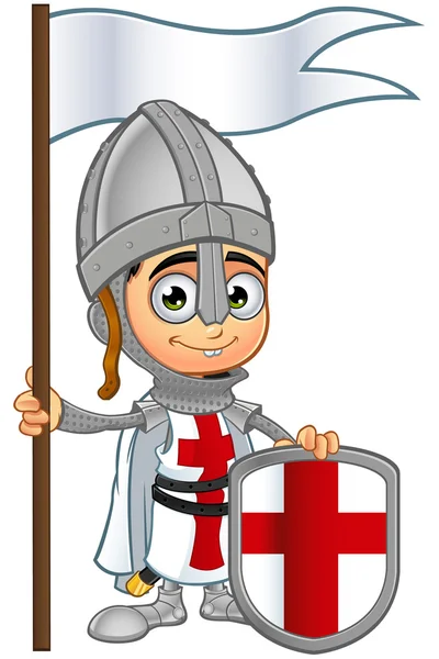 St. George çocuk Knight Character — Stok Vektör