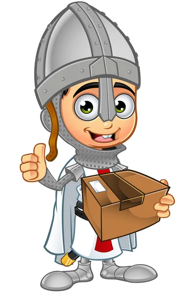 St. George Boy Knight Character — Stock Vector