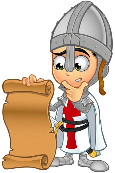 Святого Георгія хлопчик лицар характер — стоковий вектор