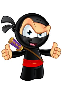Sinsi görünümlü Ninja karakter