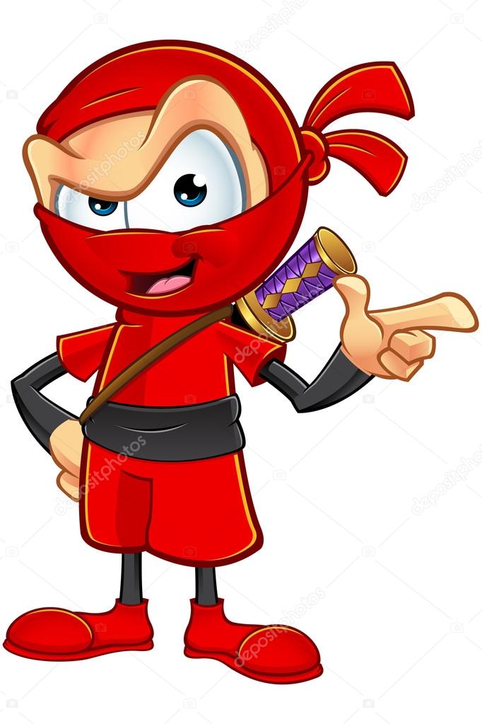 Sneaky Red Ninja Character