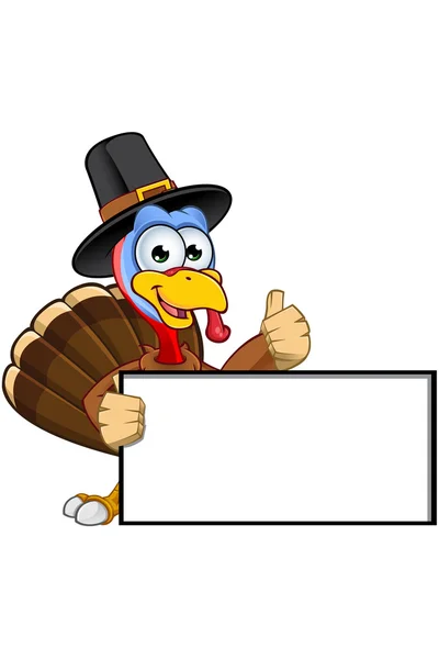 Thanksgiving Turkey Character — Stock Vector