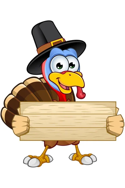 Carácter de Thanksgiving Turkey — Archivo Imágenes Vectoriales