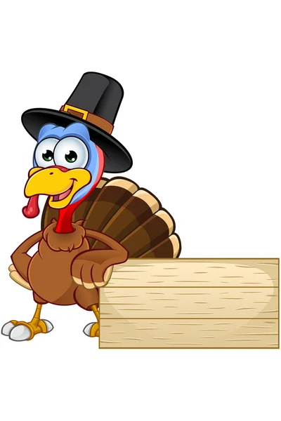 Thanksgiving Turkey Character — Stock Vector