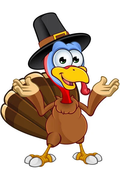 Thanksgiving Turkije karakter — Stockvector