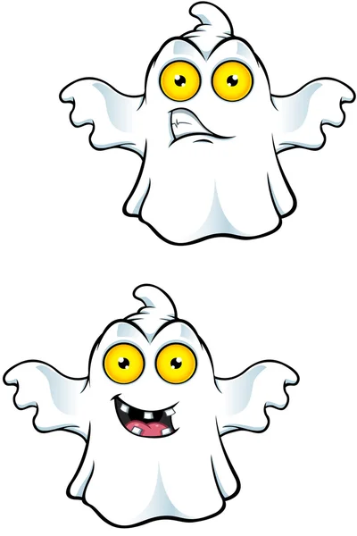 Ghost Character With Yellow Eyes — Stock Vector