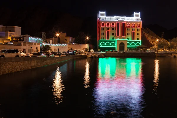 Città vecchia di Muttrah di notte, Oman — Foto Stock