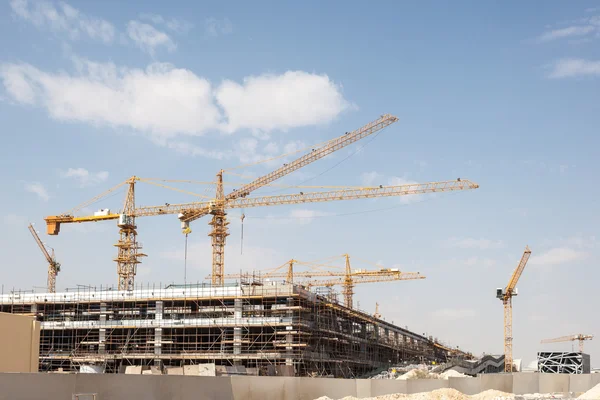 Sitio de construcción en Doha, Qatar — Foto de Stock