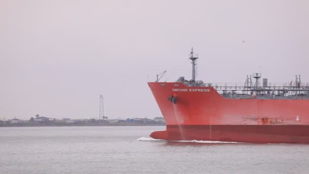 Природний газ танкер суден — стокове відео