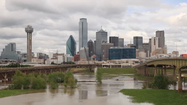 Skyline van Dallas downtown — Stockvideo