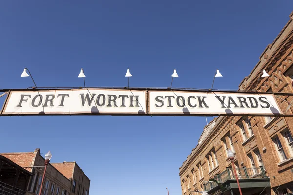 Fort Worth Stockyards distrito histórico.Texas, EUA — Fotografia de Stock